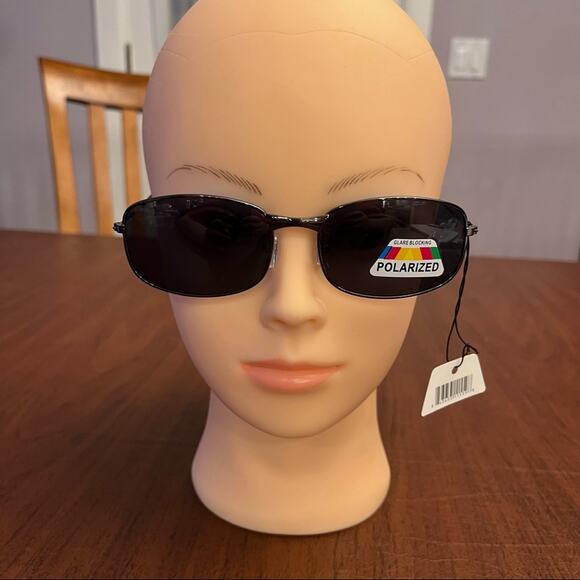 Polarized Anti-Glare Metal Frame Sunglasses Silver - Picture 1 of 10